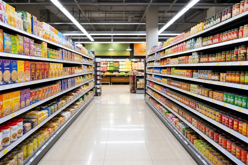 Interior do supermercado José dos Reis Alimentos